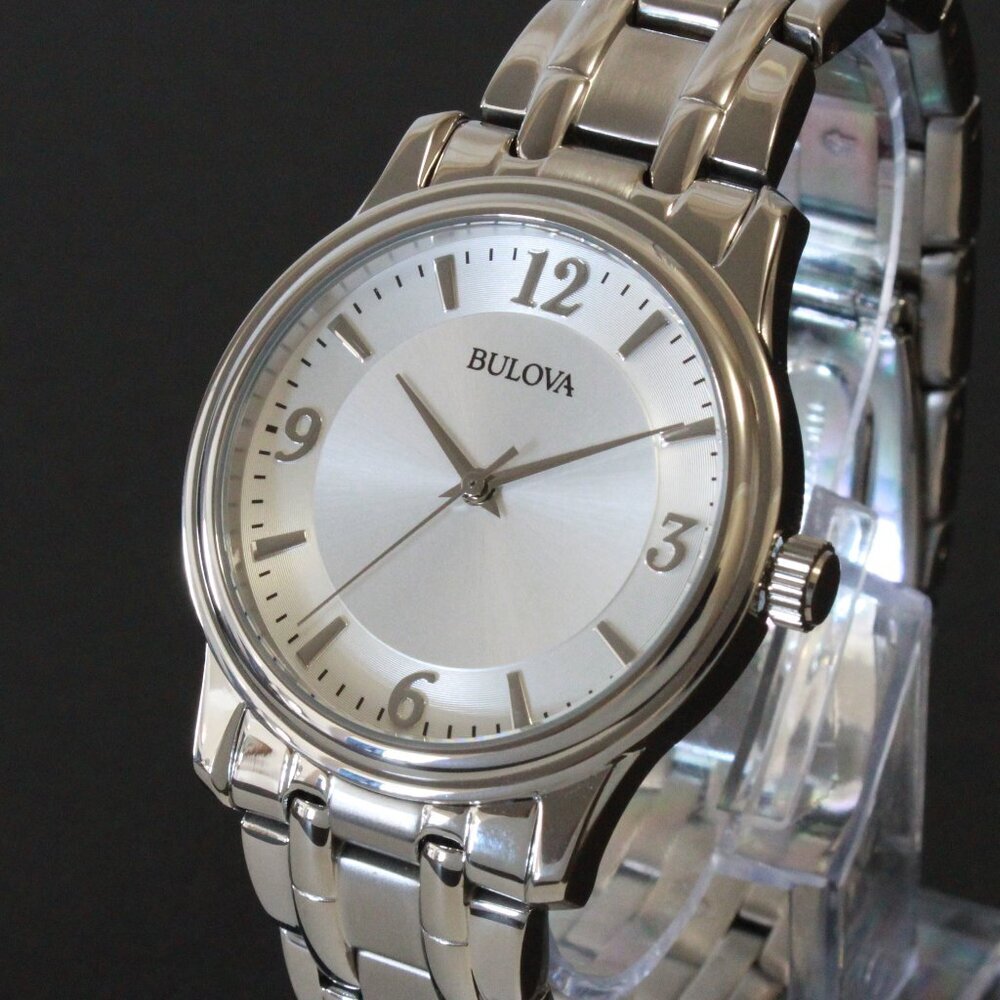 Bulova Men's Corporate Collection Quartz Watch Silver Tone Raised Indices 38mm